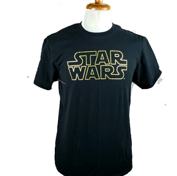 NWOT STAR WARS T-SHIRTS BLACK & GOLD SIZE L, XL - Picture 1 of 12